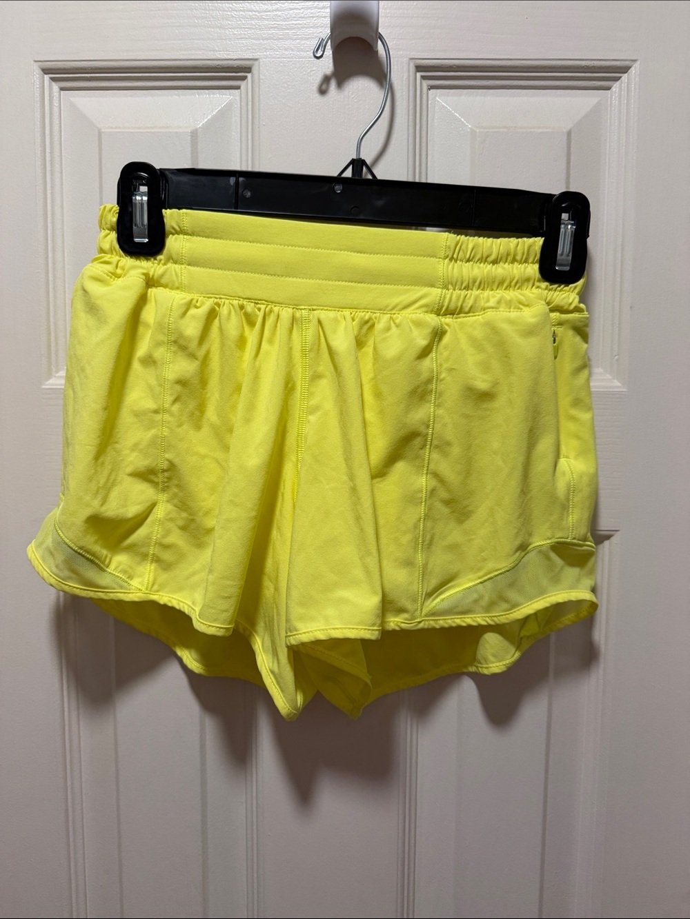 Lululemon Active High-Waist Running Shorts — Neon Yellow